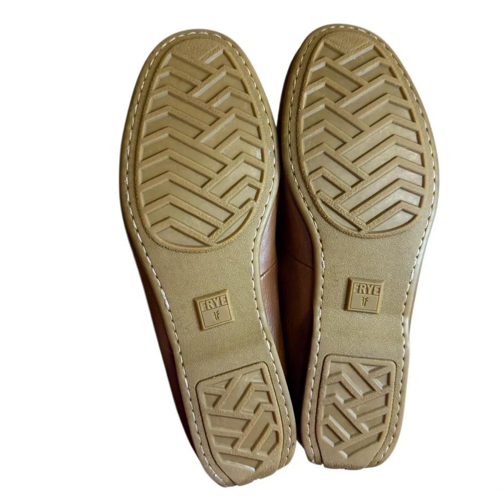 FRYE Brown Leather Moccasin Slip-Ons Driving Loafers Men’s Shoes - US Size 12 - Picture 12 of 14